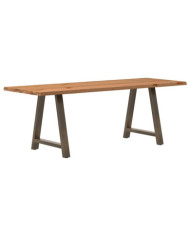 Table à manger et bord naturel bois massif chêne rectangulaire | Mobilier & Déco