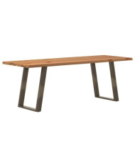 Table à manger et bord naturel bois massif chêne rectangulaire | Mobilier & Déco