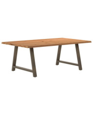 Table à manger et bord naturel bois massif chêne rectangulaire | Mobilier & Déco