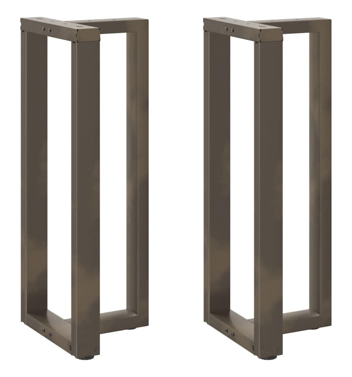 Pieds de table de bar en forme de T, 2 pièces, noir, 50 x 35 x (100-101) cm, acier | Mobilier & Déco