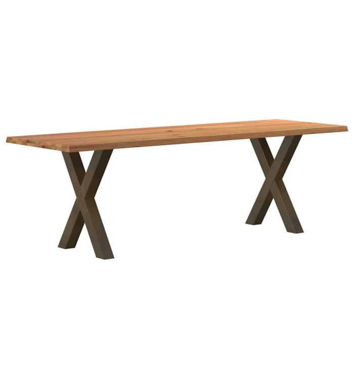 Table à manger et bord naturel bois massif chêne rectangulaire | Mobilier & Déco