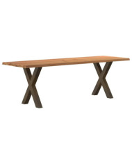 Table à manger et bord naturel bois massif chêne rectangulaire | Mobilier & Déco