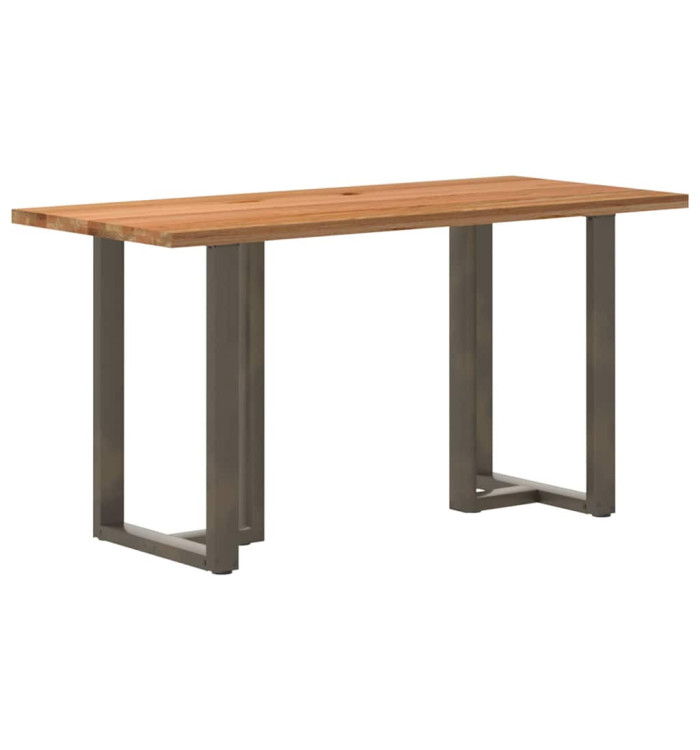 Table de bar marron clair bois de chêne massif rectangulaire | Mobilier & Déco