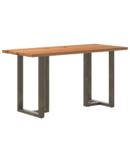 Table de bar marron clair bois de chêne massif rectangulaire | Mobilier & Déco