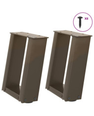 Pieds de table basse en U 2 pièces Acier naturel 30 x (30-31) cm Acier | Mobilier & Déco