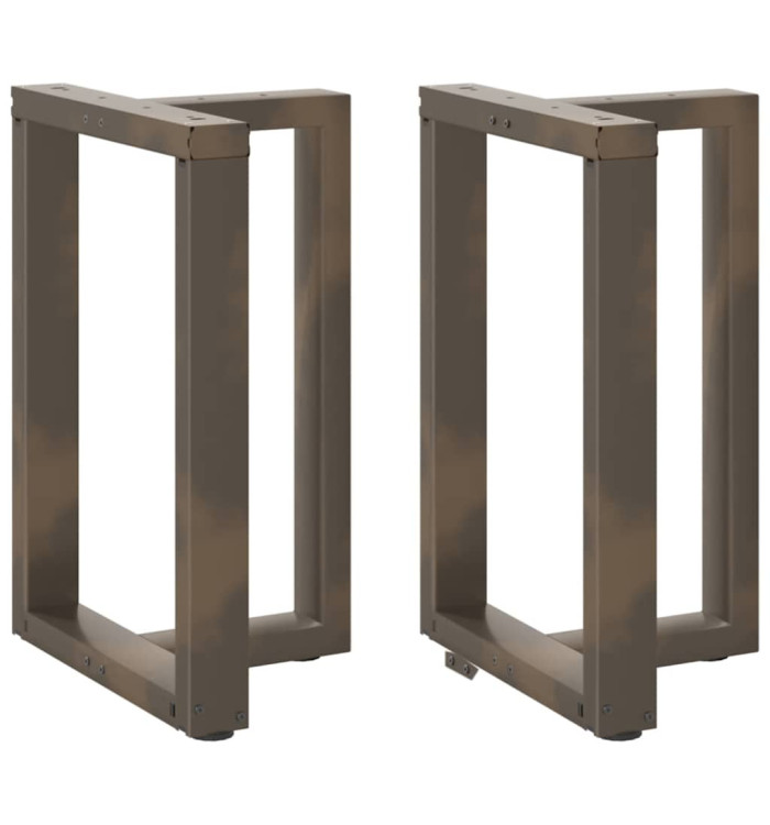 Pieds de table à manger en T, 2 pièces, noir, 50 x 35 x (72-73) cm, acier | Mobilier & Déco