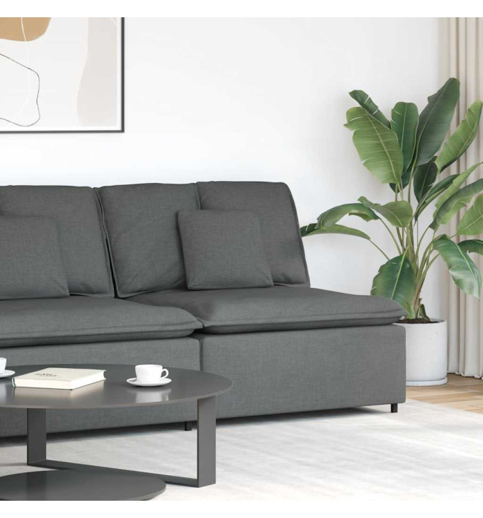 Module central de canapé modulaire coussins gris foncé 100 cm | Mobilier & Déco