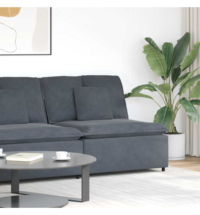 Module central de canapé modulaire coussins gris foncé 100 cm | Mobilier & Déco