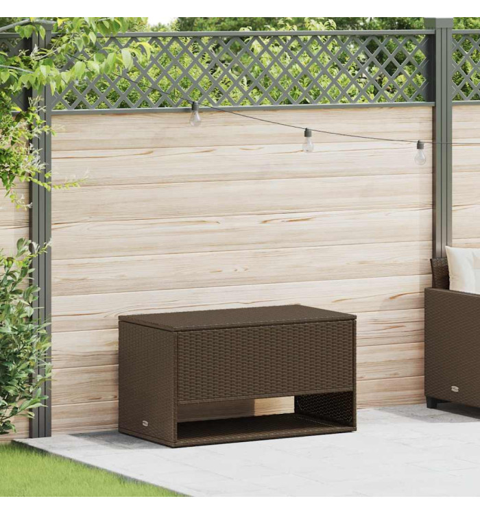 Coffre à coussins d'extérieur marron 100x55x55,5 cm polyrotin | Mobilier & Déco