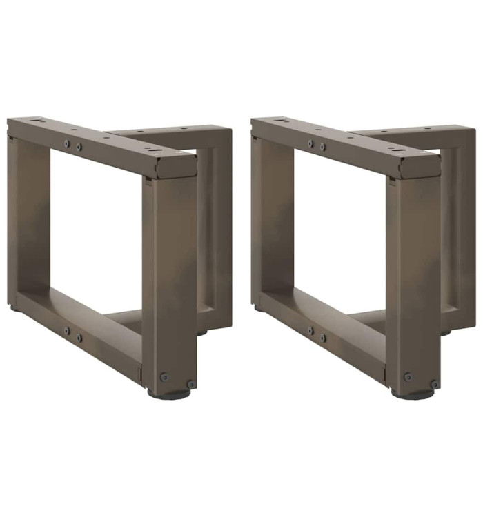 Pieds de table basse en T, 2 pièces, noir, 40 x 25 x (30-31) cm, acier | Mobilier & Déco