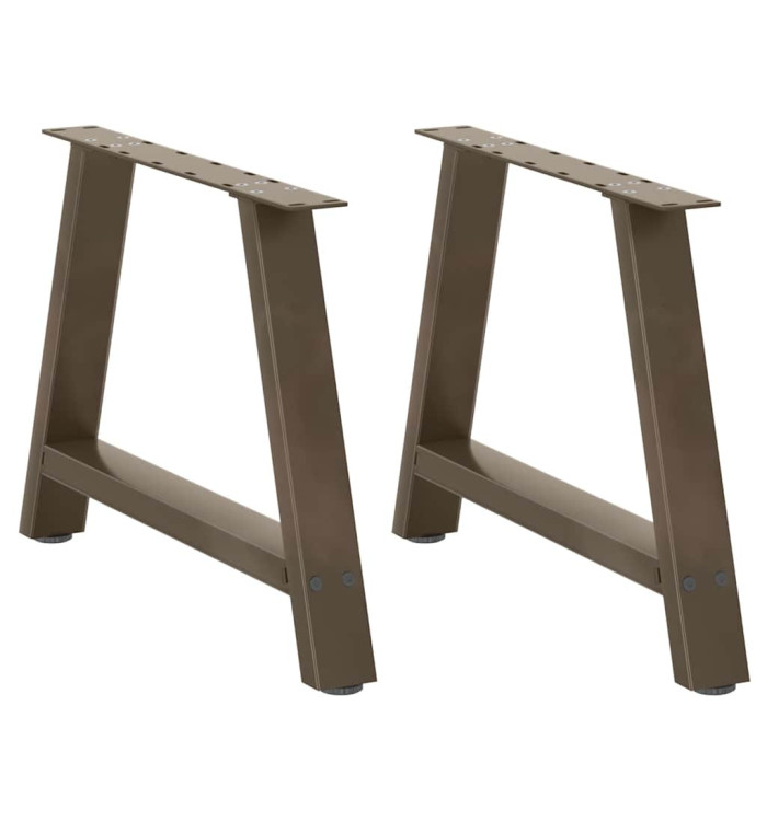 Pieds de table basse en forme de A, 2 pièces, 70 x (42-43) cm, acier | Mobilier & Déco