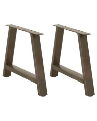 Pieds de table basse en forme de A, 2 pièces, 70 x (42-43) cm, acier | Mobilier & Déco