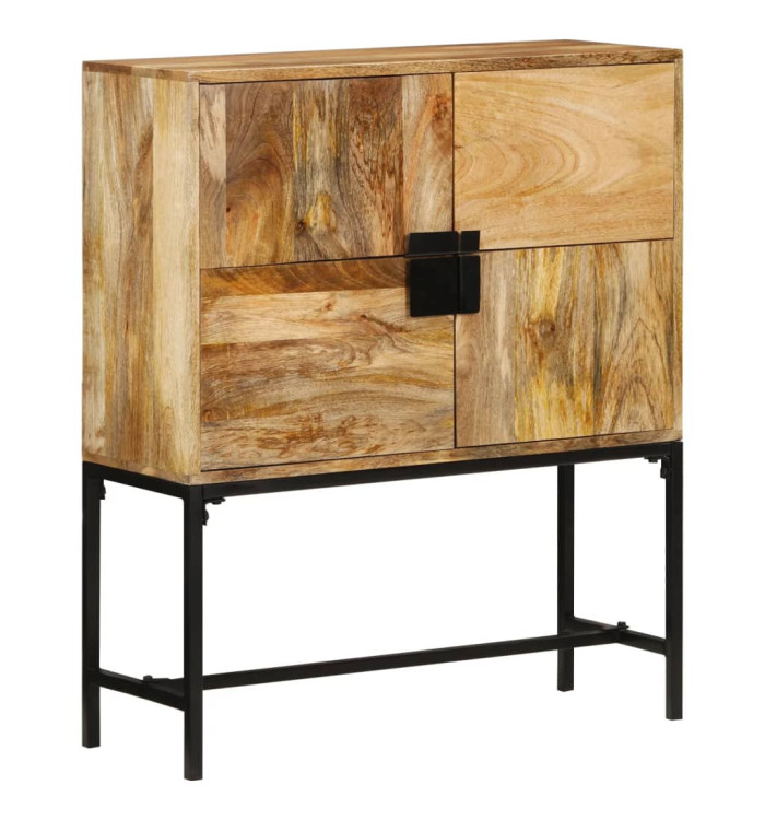 Buffet 80x30x95 cm bois de manguier brut massif | Mobilier & Déco