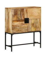 Buffet 80x30x95 cm bois de manguier brut massif | Mobilier & Déco