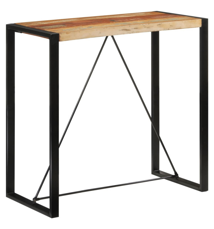 Table de bar 110x55x110 cm bois massif de récupération | Mobilier & Déco