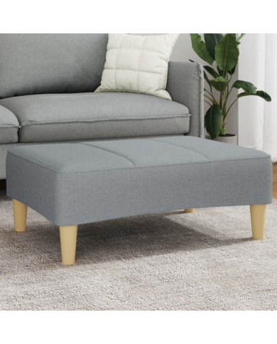 Repose-pied gris clair 77x55x31 cm tissu | Mobilier & Déco