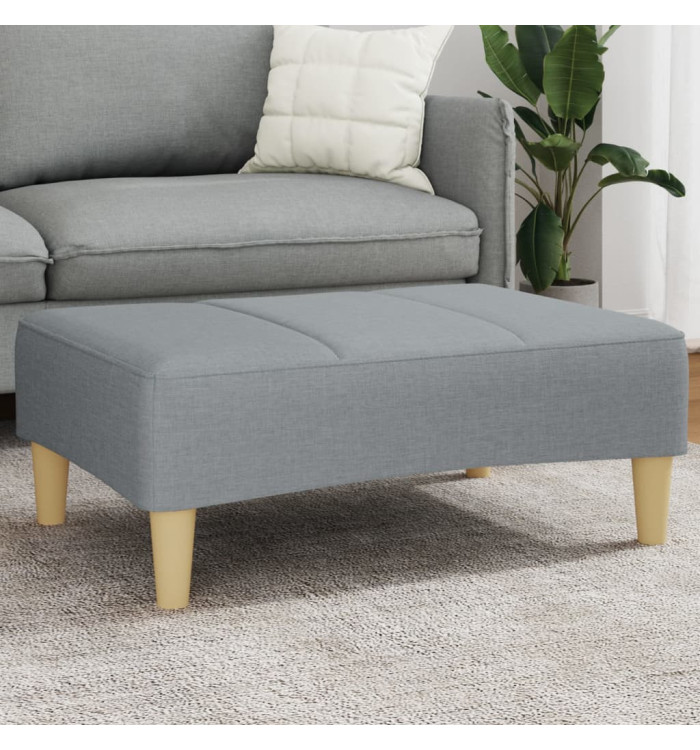 Repose-pied gris clair 77x55x31 cm tissu | Mobilier & Déco