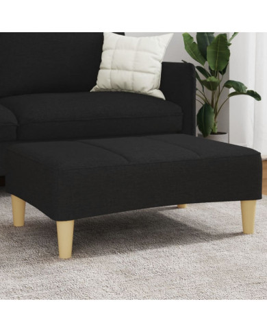 Repose-pied noir 77x55x31 cm tissu | Mobilier & Déco