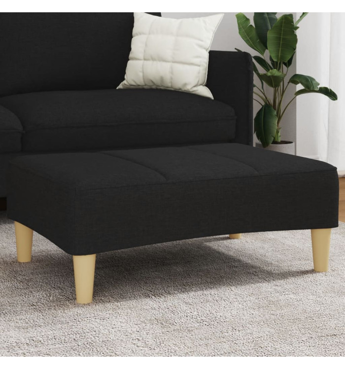 Repose-pied noir 77x55x31 cm tissu | Mobilier & Déco