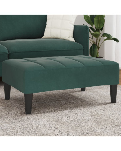 Repose-pied vert foncé 77x55x31 cm velours | Mobilier & Déco