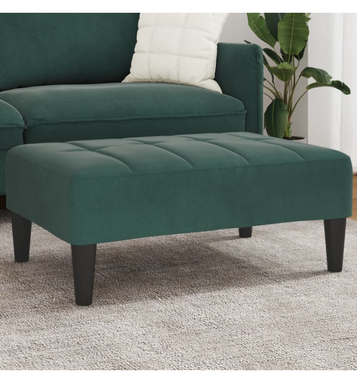 Repose-pied vert foncé 77x55x31 cm velours | Mobilier & Déco