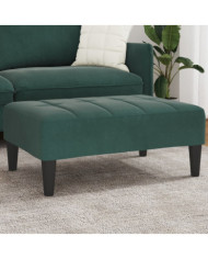 Repose-pied vert foncé 77x55x31 cm velours | Mobilier & Déco