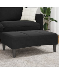 Repose-pied noir 77x55x31 cm velours | Mobilier & Déco