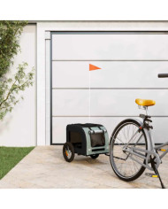 Remorque de vélo pour animaux de compagnie gris et noir | Mobilier & Déco