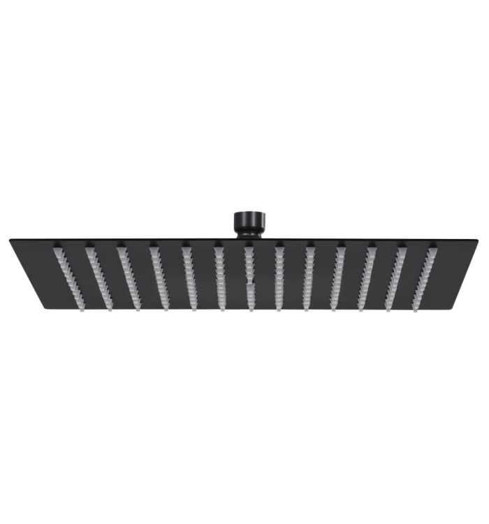 Pomme de douche pluie Acier inoxydable 30x30 cm Carrée Noir | Mobilier & Déco