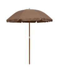 Parasol de jardin avec mât en acier 180 cm taupe | Mobilier & Déco