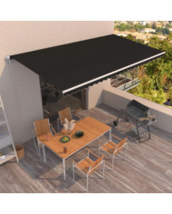 Auvent rétractable automatique 600x350 cm Anthracite | Mobilier & Déco