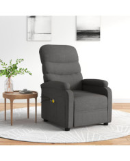 Fauteuil électrique de massage Gris foncé Tissu | Mobilier & Déco