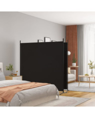Cloison de séparation 2 panneaux Noir 348x180 cm Tissu | Mobilier & Déco