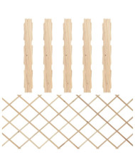 Clôtures en treillis 5 pcs Bois de sapin massif 180x80 cm | Mobilier & Déco