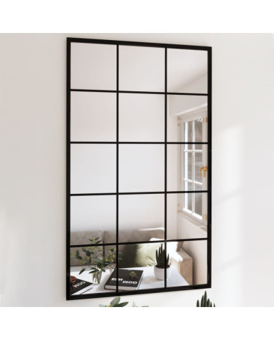 Miroirs muraux 2 pcs noir 100x60 cm métal | Mobilier & Déco