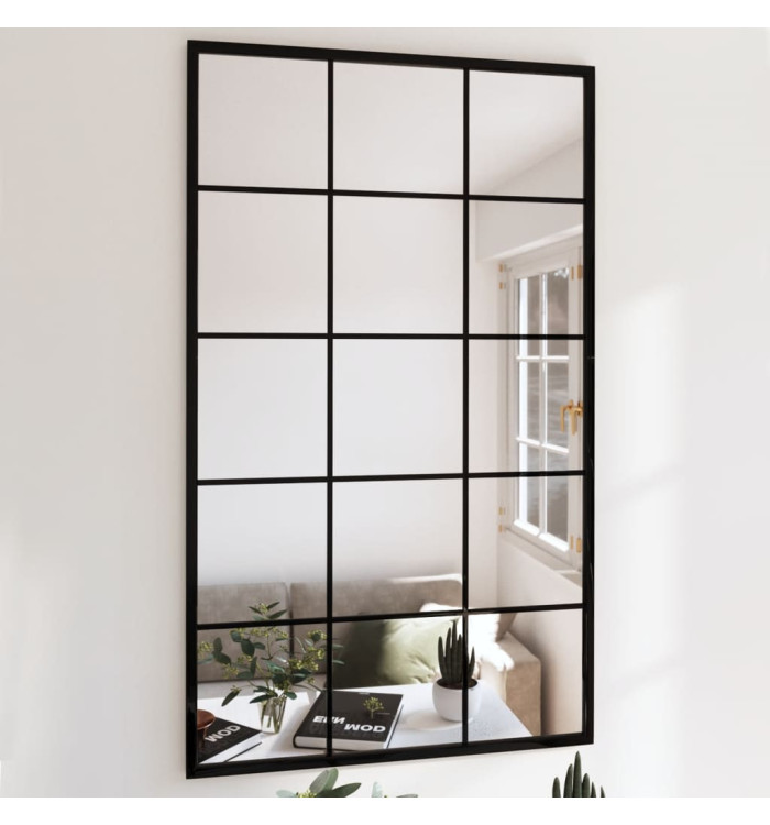 Miroirs muraux 2 pcs noir 100x60 cm métal | Mobilier & Déco