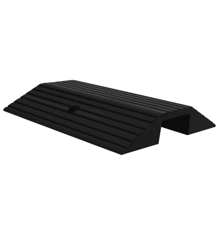 Rampe de seuil de pont 49x40x8 cm Caoutchouc | Mobilier & Déco