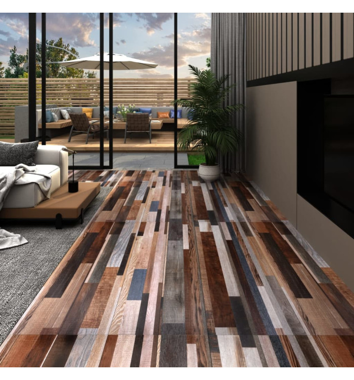 Dalles de plancher PVC autoadhésif 5,21 m² 2 mm multicolore | Mobilier & Déco
