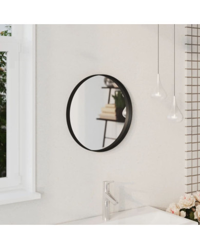 Miroir mural Noir 40 cm | Mobilier & Déco