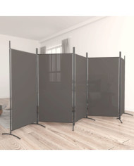 Cloison de séparation 5 panneaux Anthracite 433x180 cm Tissu | Mobilier & Déco