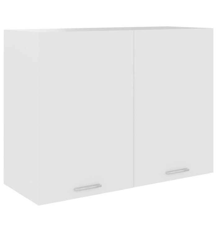 Armoire suspendue "Lyon" Blanc 80x31x60 cm Bois d’ingénierie | Mobilier & Déco