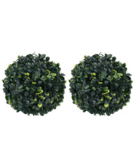 Boules de buis artificielles 2 pcs 22 cm | Mobilier & Déco