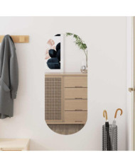 Miroir mural 30x70 cm Verre Ovale | Mobilier & Déco