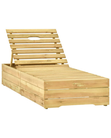 Chaise longue Bois de pin imprégné de vert | Mobilier & Déco