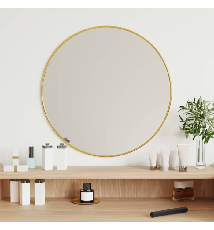 Miroir mural Doré Ø 50 cm Rond | Mobilier & Déco