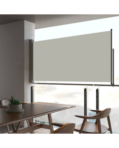 Auvent latéral rétractable de patio 80x300 cm Crème | Mobilier & Déco