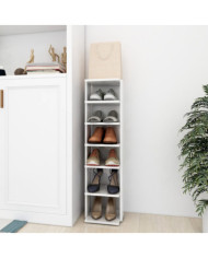 Armoire à chaussures Blanc brillant 27,5x27x102 cm | Mobilier & Déco