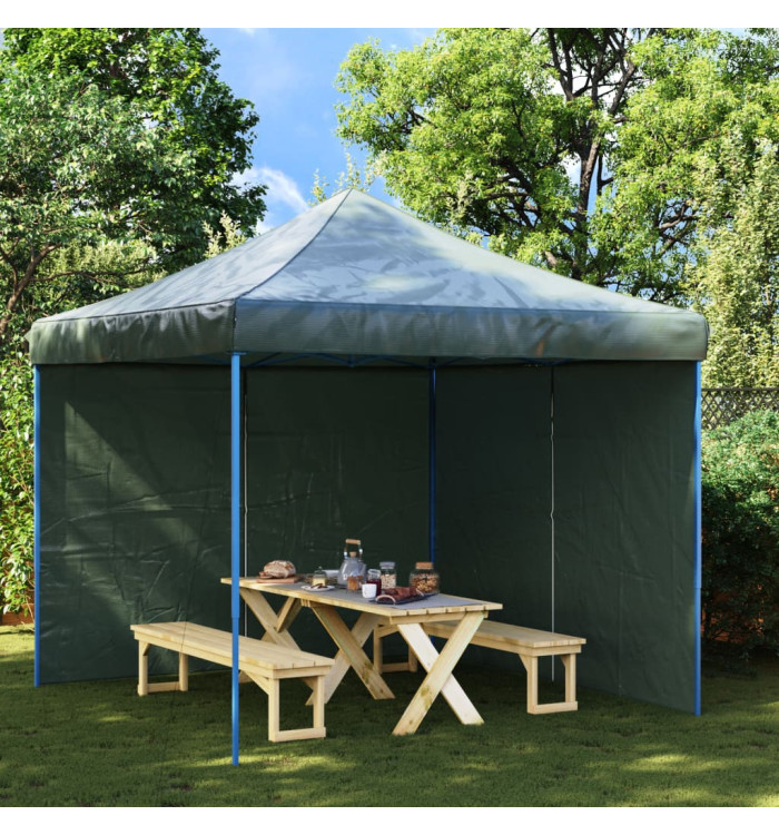 Paroi de tente réception 2 pcs avec fermeture éclair PE Vert | Mobilier & Déco