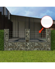 Panier de gabion en forme de U Acier galvanisé 240x20x100 cm | Mobilier & Déco