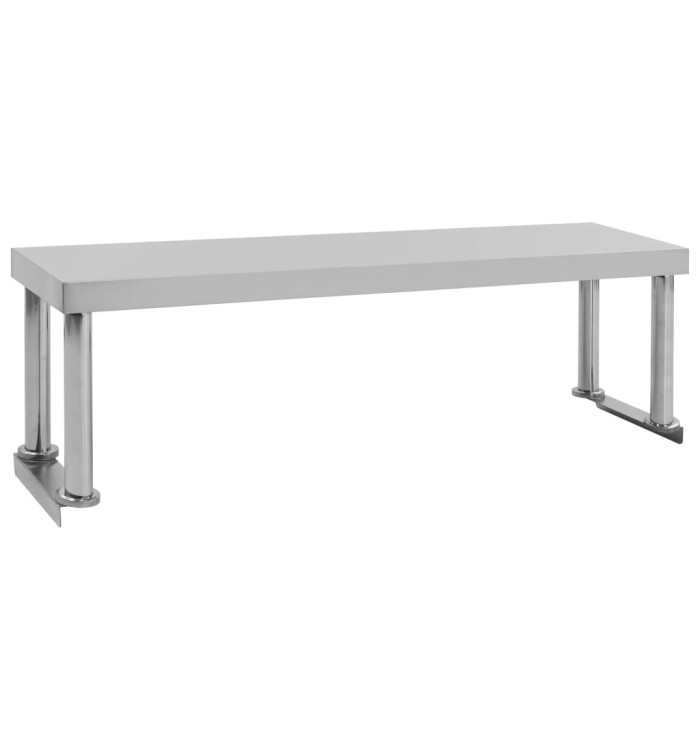 Étagère de table de travail 120x30x35 cm Acier inoxydable | Mobilier & Déco